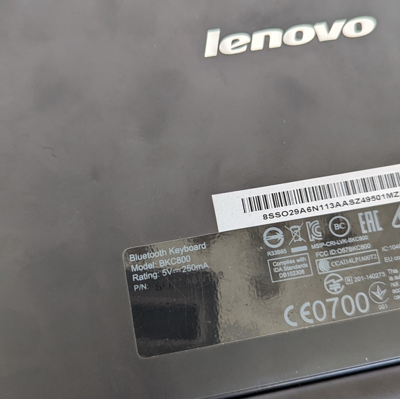 Lenovo Yoga Tablet Bluetooth Wireless Keyboard BKC800 - Picture 7 of 7